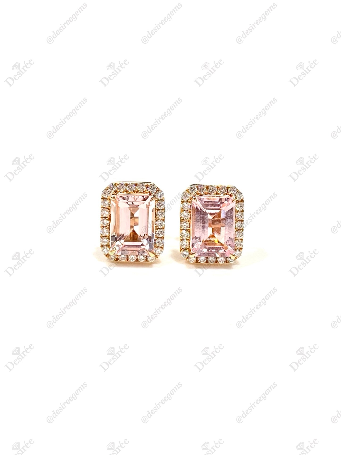 Natural Morganite 2.06ct Earrings