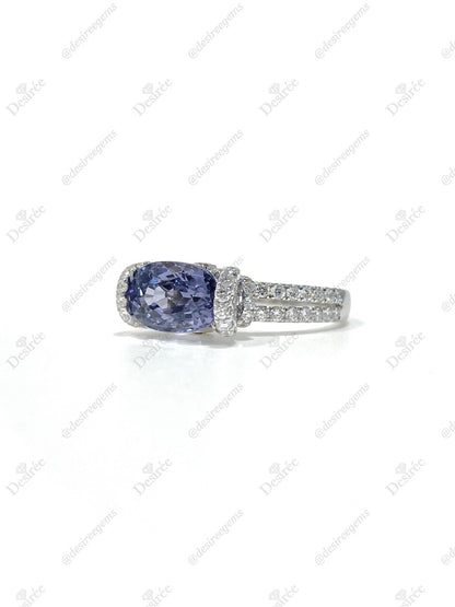 Natural Purplish Grey Spinel 2.25ct Ring