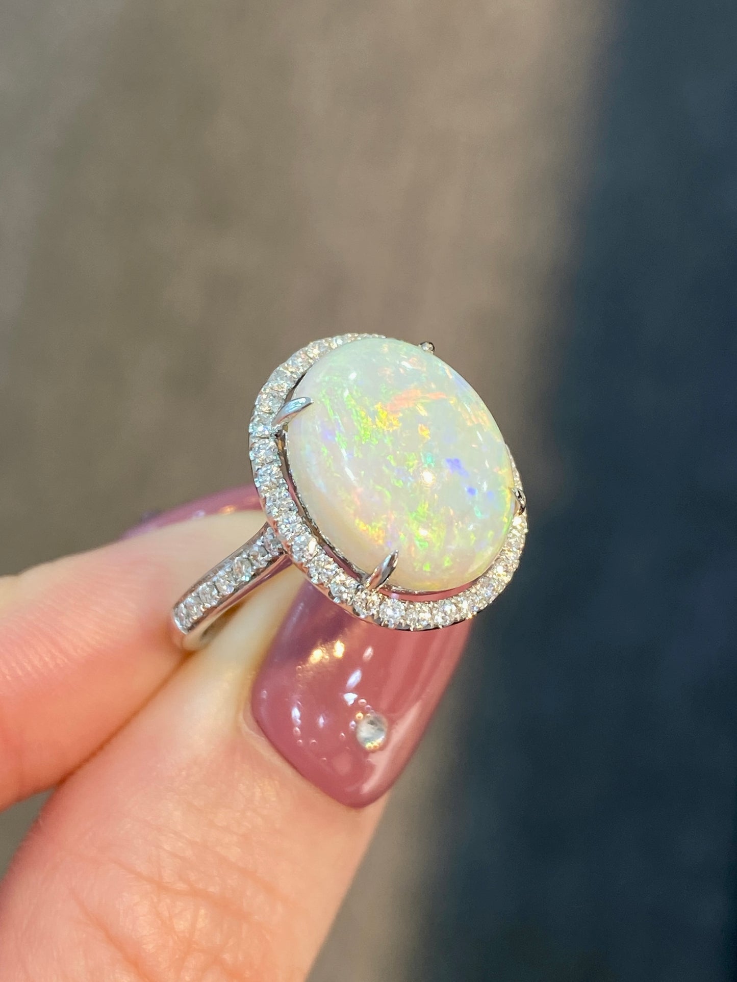 Natural Australian Opal 3.38ct Ring