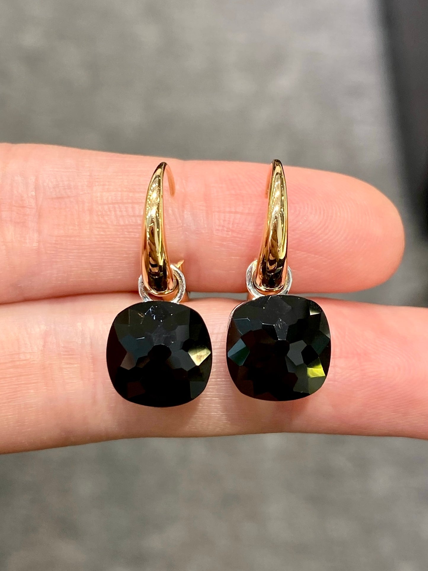 Natural Black Onyx 15.4ct Earrings