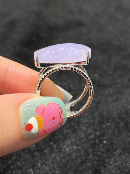 Natural Type A Lavender Jadeite Ring
