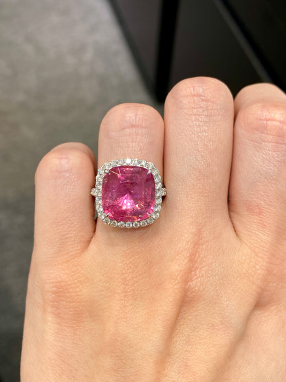 Natural Pink Tourmaline 6.85ct Ring