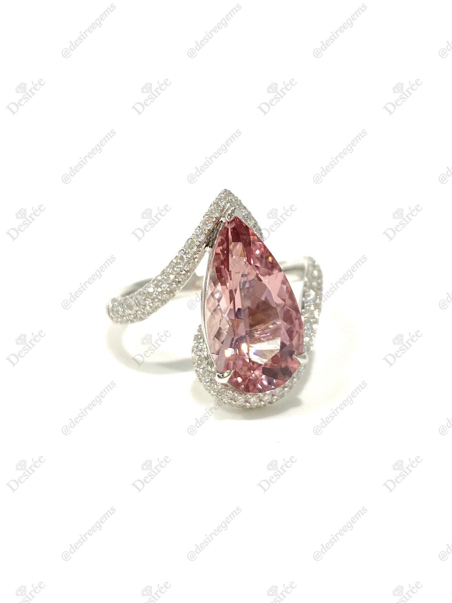 Natural Morganite 3.73ct Ring