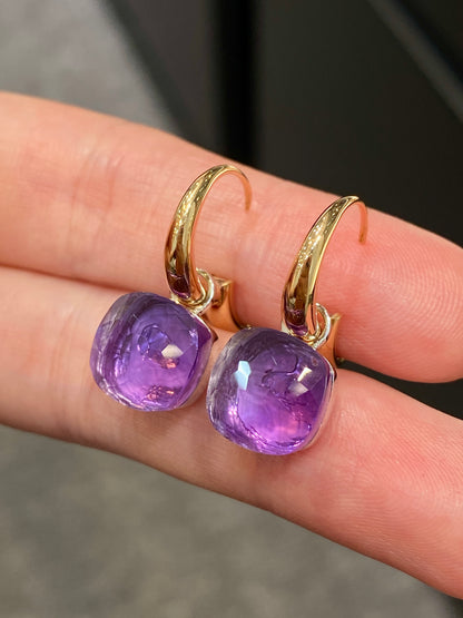 Natural Purple Amethyst 11.95ct Earrings