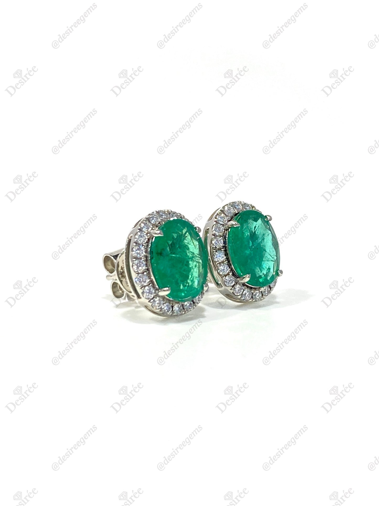 Natural Emerald 3.01ct Earrings