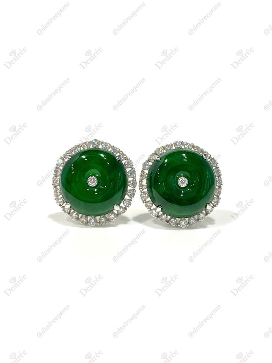 Natural Type A Jadeite Earrings