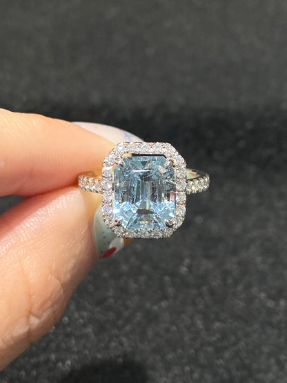 Natural Aquamarine 2.83ct Ring