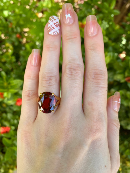 Natural Spessartite Garnet 11.87ct Ring