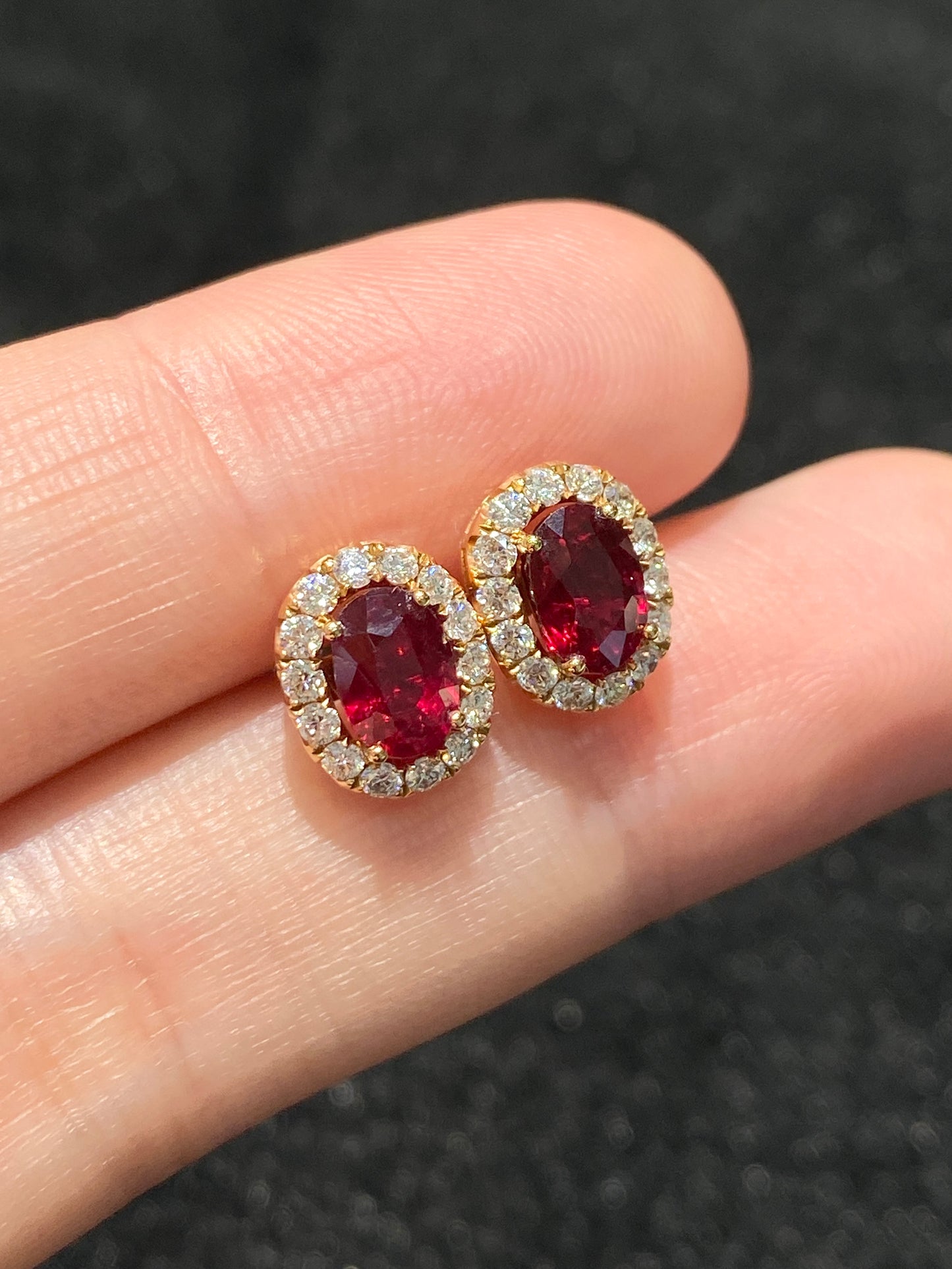 Natural Unheated Ruby 1.50ct Earrings