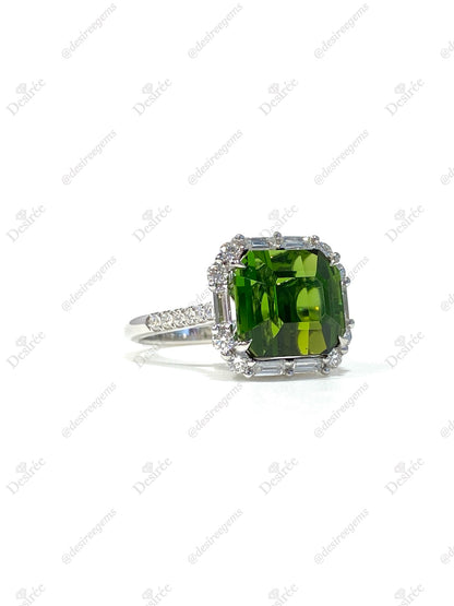 Natural Green Tourmaline 7.62ct Ring