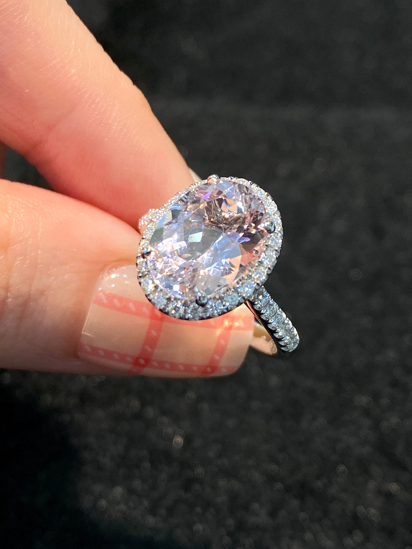 Natural Morganite 3.46ct Ring
