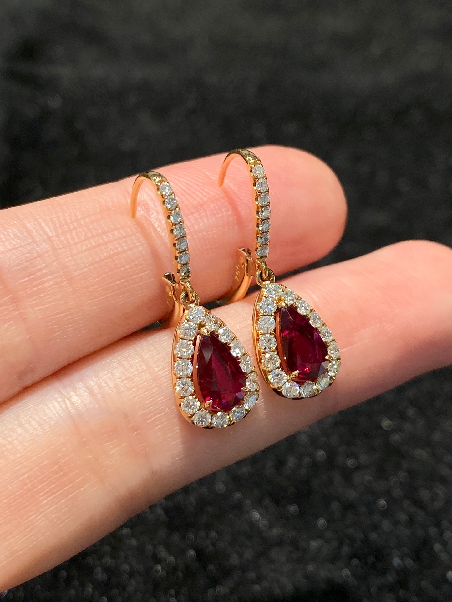 Natural Unheated Ruby 1.25ct Earrings