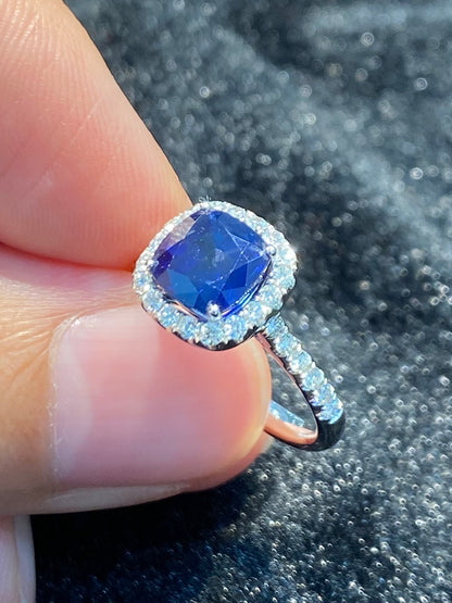 Natural Blue Sapphire Ring 2.78ct