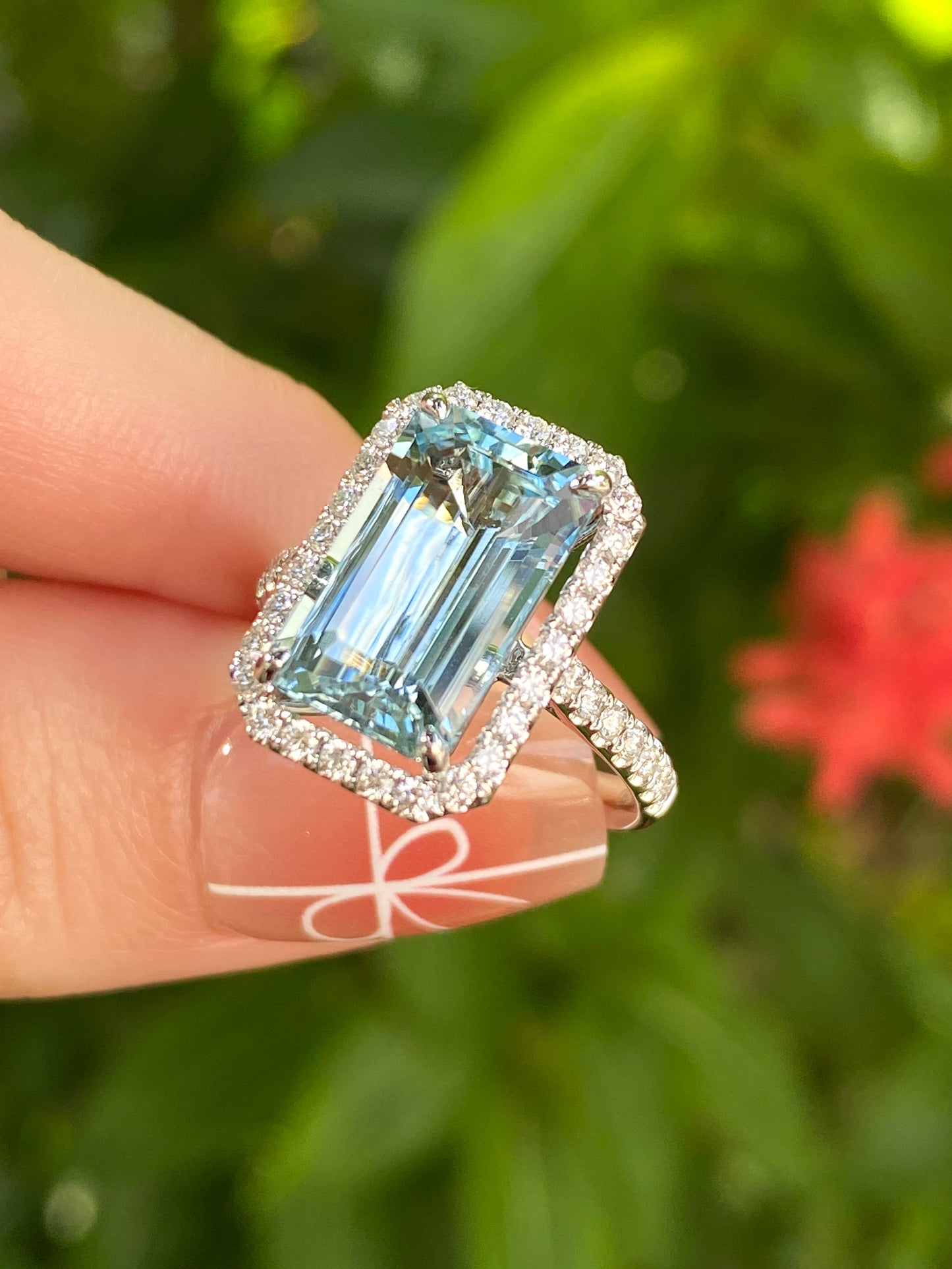 Natural Aquamarine 4.18ct Ring