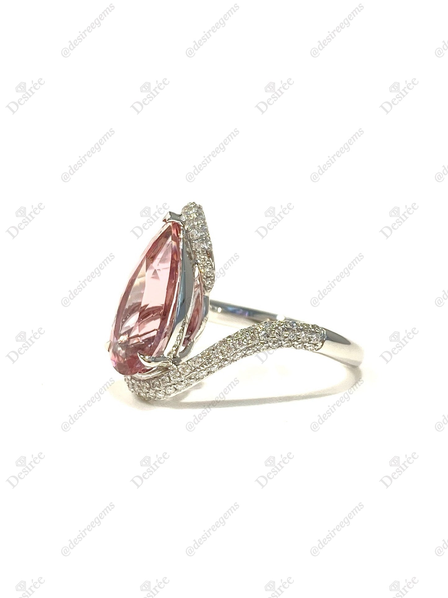 Natural Morganite 3.73ct Ring