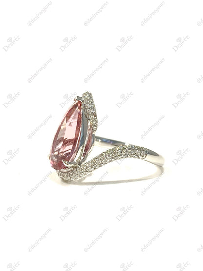 Natural Morganite 3.73ct Ring