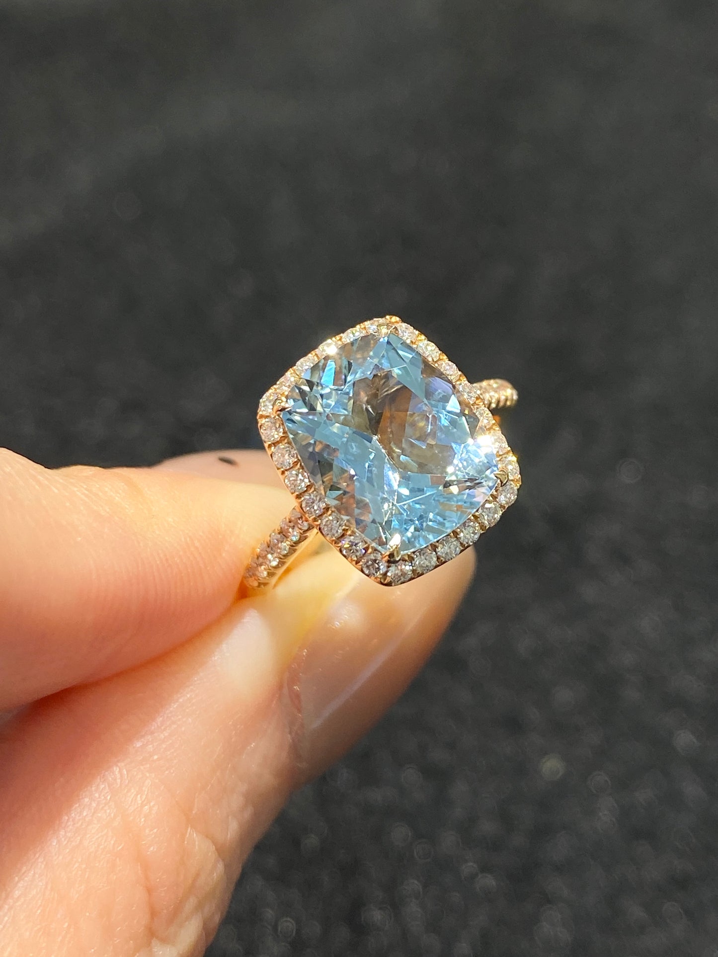 Natural Aquamarine 3.61ct Ring