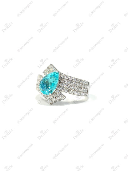 Natural Paraiba Tourmaline 1.45ct Ring