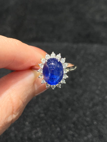 Natural Royal Blue Sapphire 3.98ct Ring