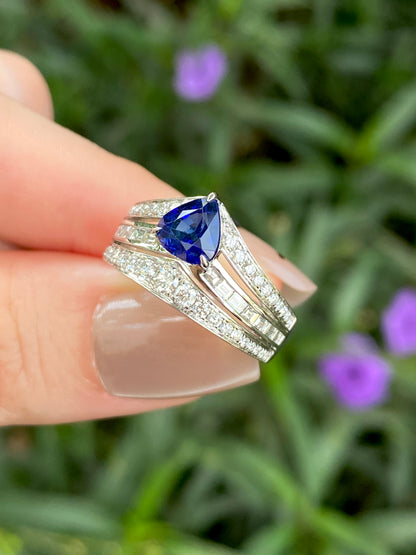 Natural Blue Sapphire Ring 1.26ct