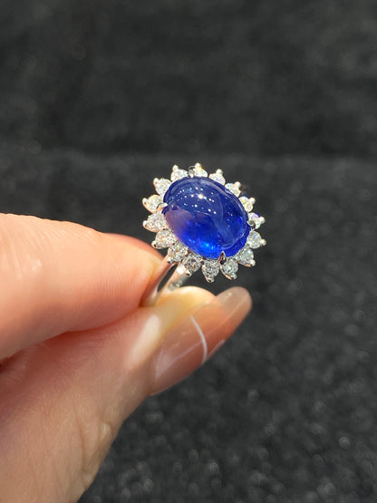 Natural Royal Blue Sapphire 3.98ct Ring