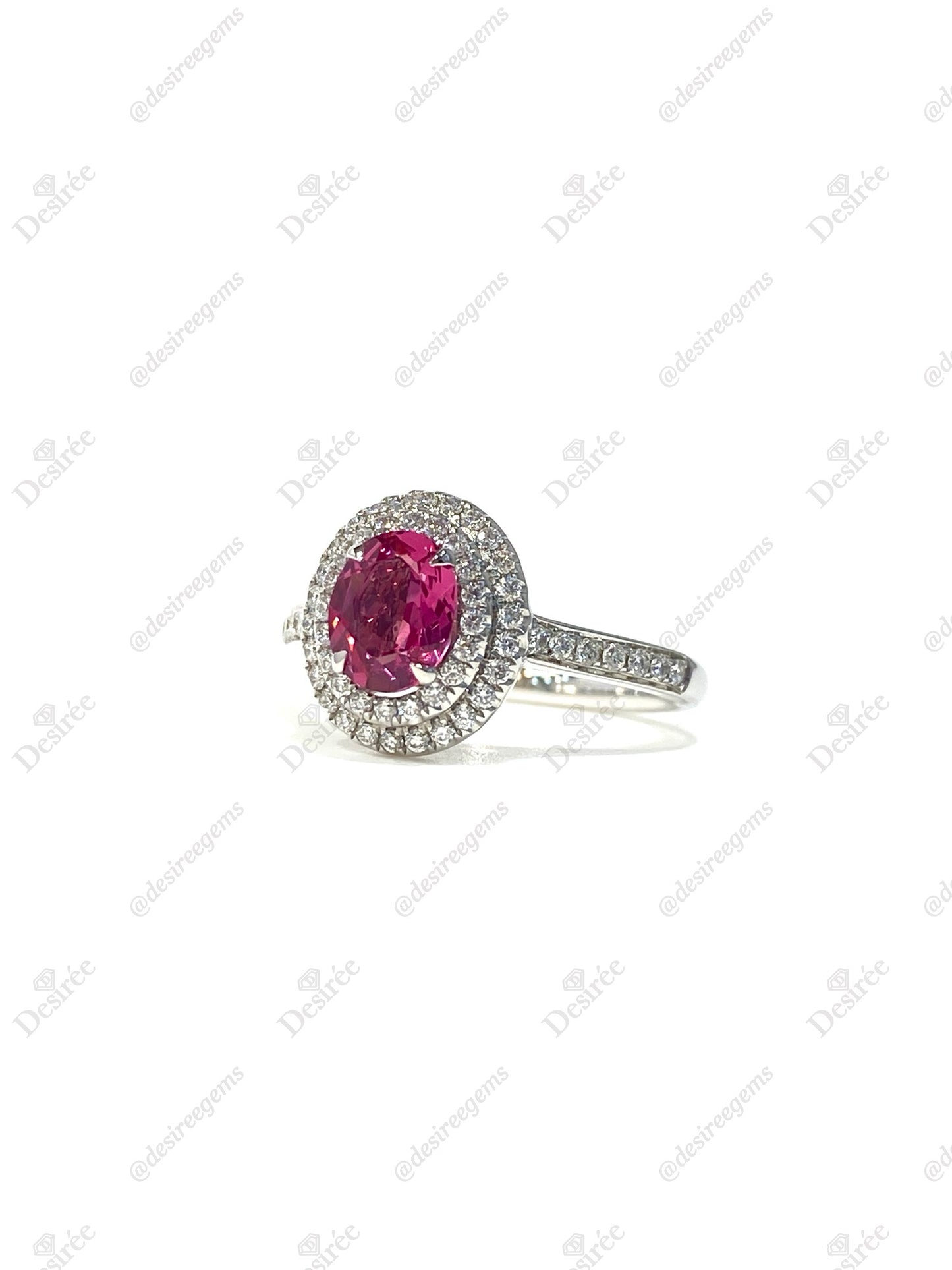 Natural Pink Spinel 0.87ct Ring