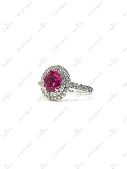 Natural Pink Spinel 0.87ct Ring