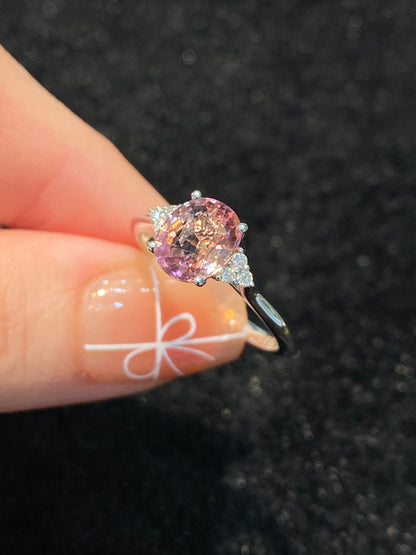 Natural Pink Tourmaline 1.49ct Ring
