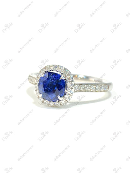 Natural Blue Sapphire 1.18ct Ring