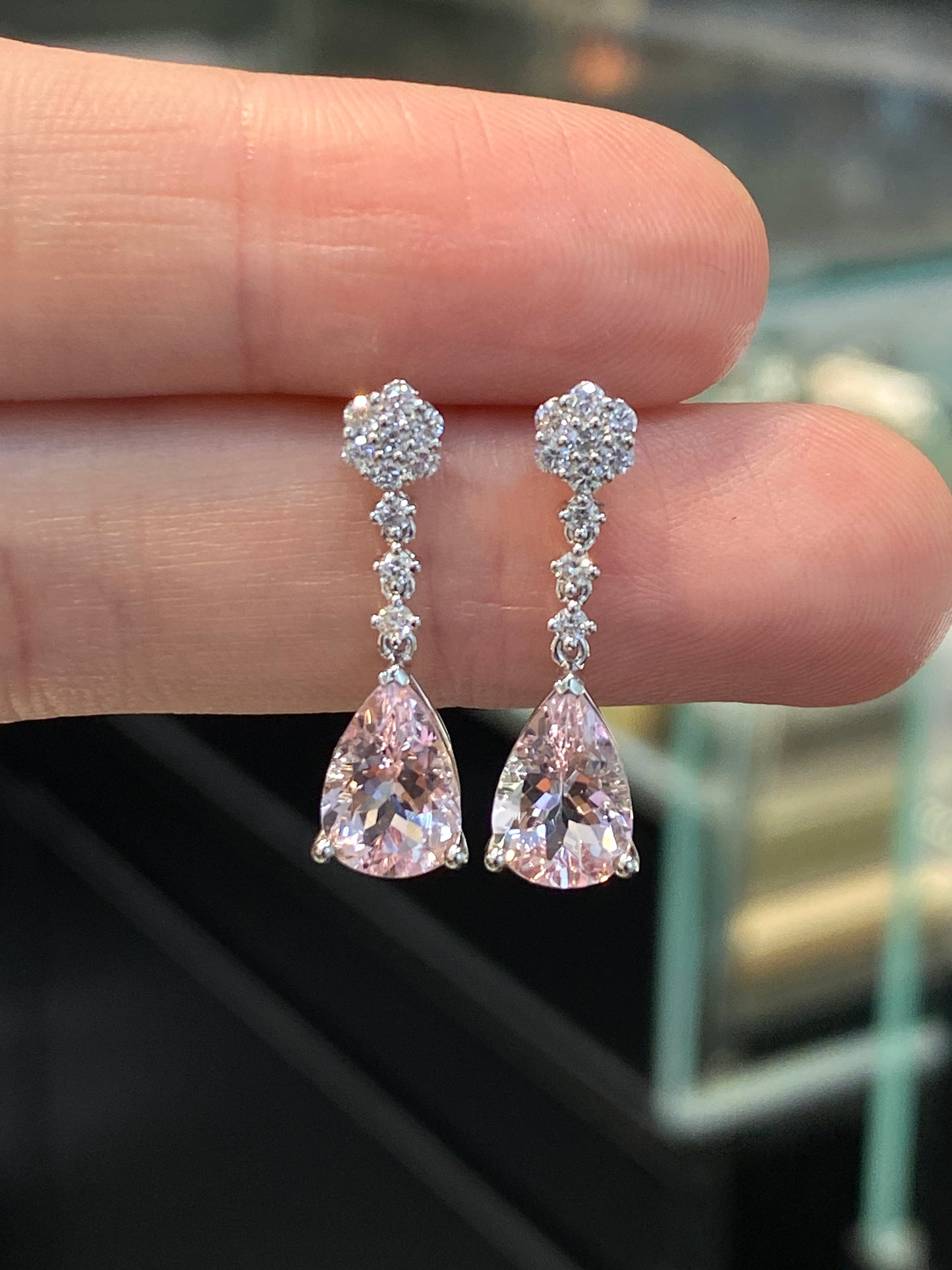 Natural Morganite 2.66ct Earrings