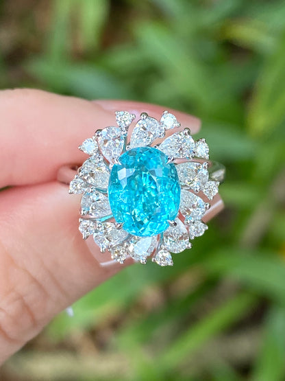 Natural Paraiba Tourmaline 2.63ct Ring