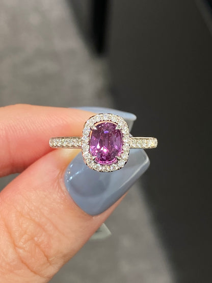 Natural Purple Sapphire 1.15ct Ring