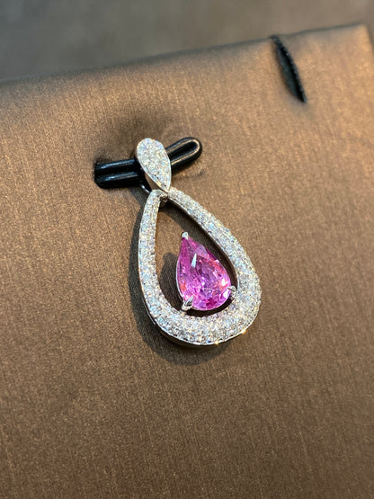 Natural Pink Sapphire Pendant 1.04ct