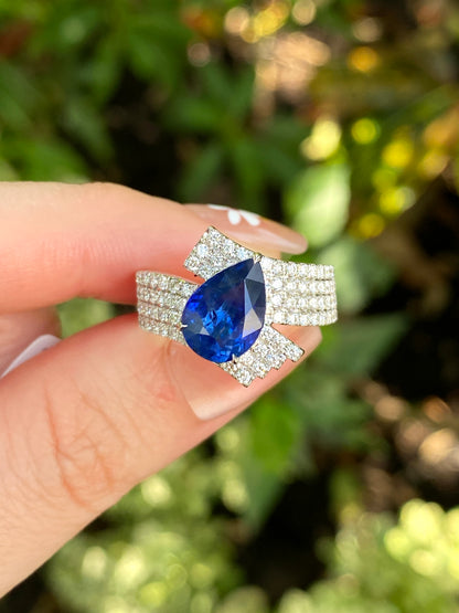 Natural Royal Blue Sapphire 2.99ct Ring