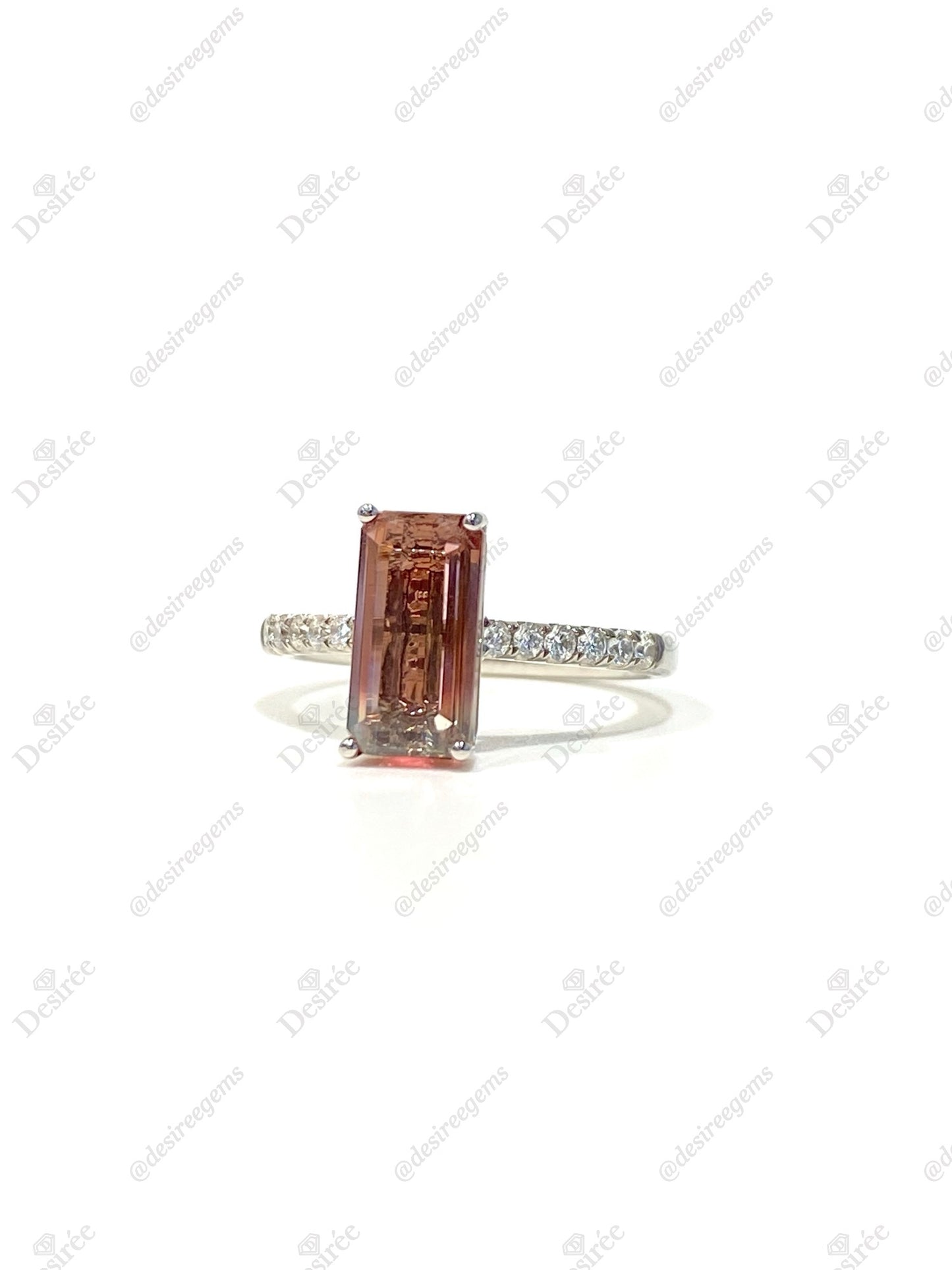 Natural Bicolor Tourmaline 2.38ct Ring