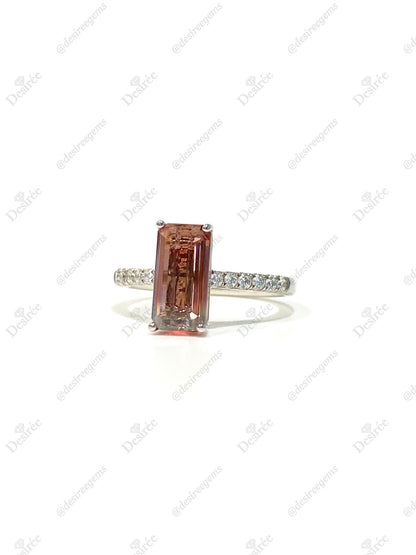 Natural Bicolor Tourmaline 2.38ct Ring