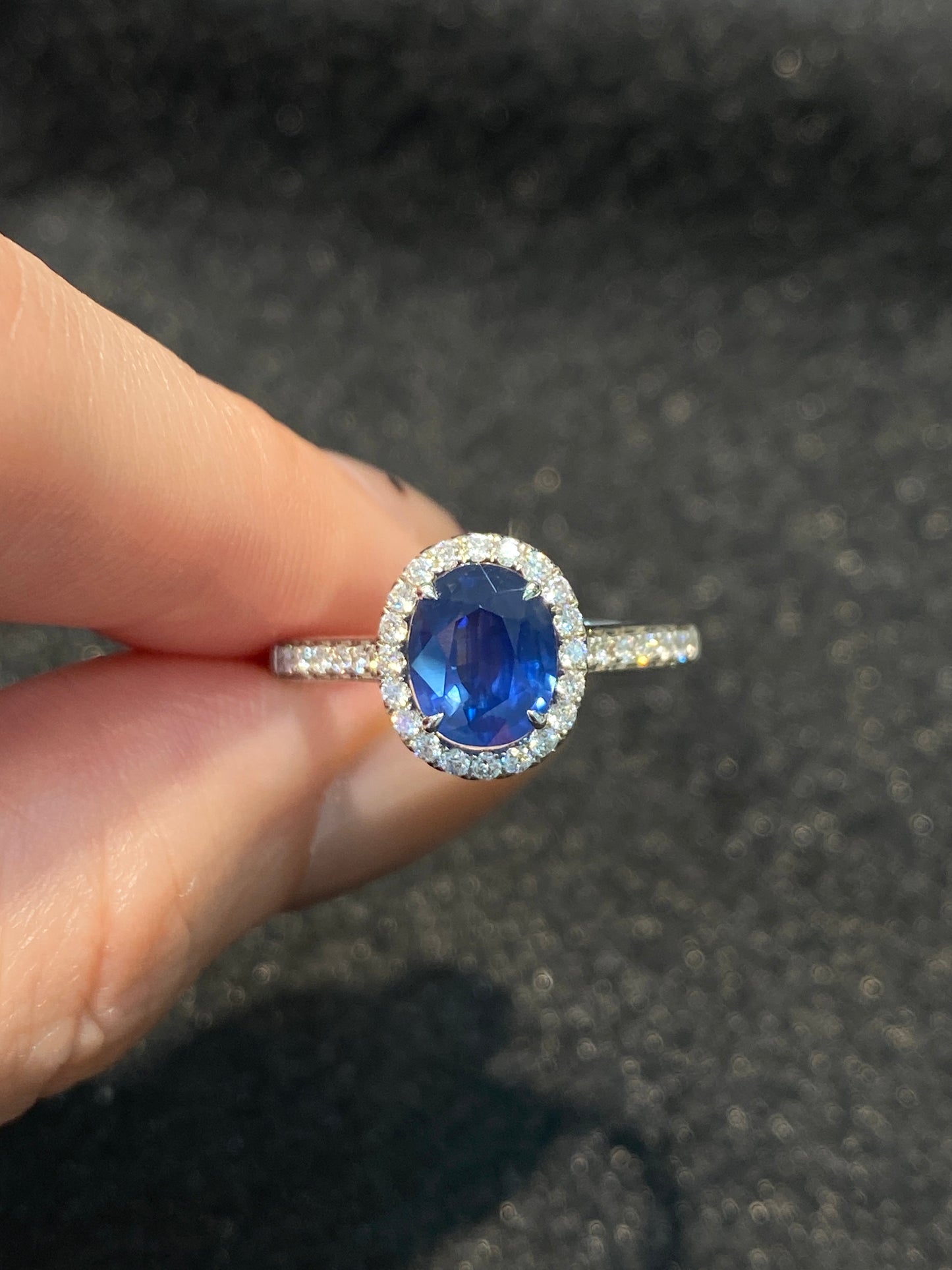 Natural Blue Sapphire 1.38ct Ring