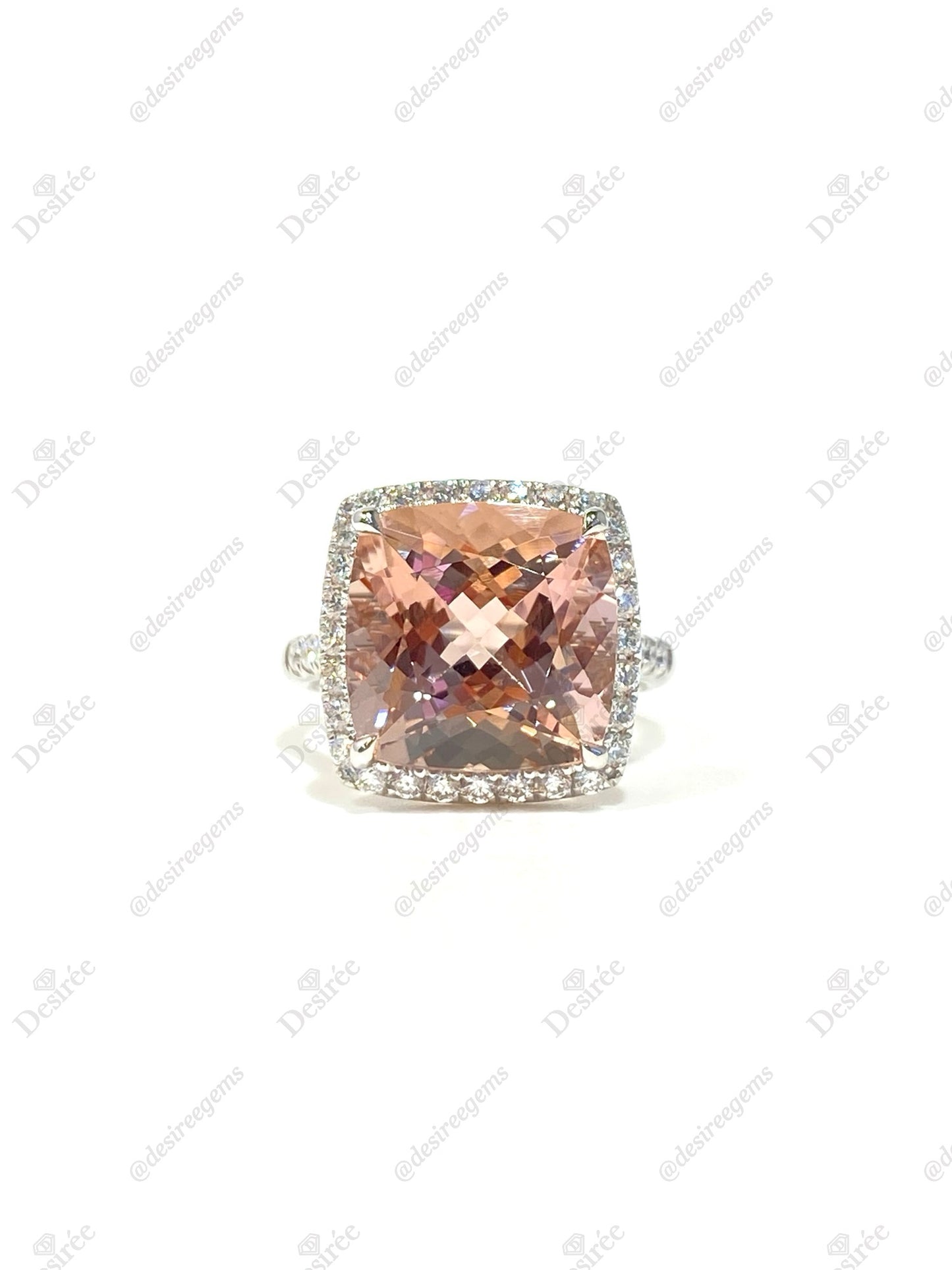 Natural Morganite 7.89ct Ring