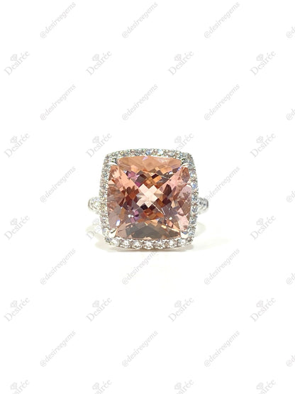 Natural Morganite 7.89ct Ring