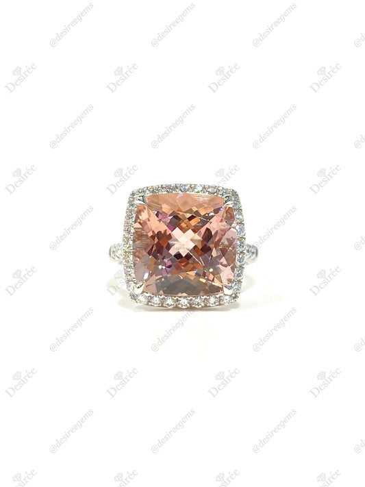 Natural Morganite 7.89ct Ring