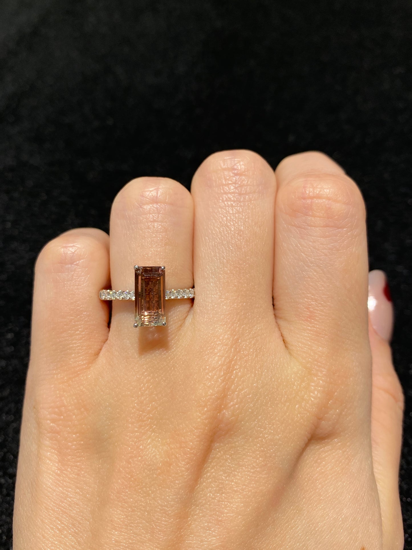 Natural Bicolor Tourmaline 2.38ct Ring