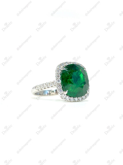 Natural Tsavorite Green Garnet 7.63ct Ring