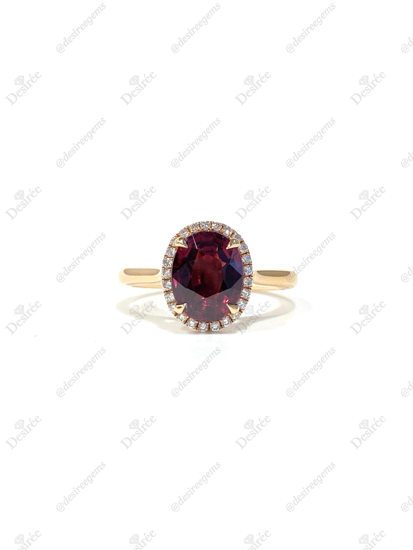Natural Red Garnet 2.58ct Ring