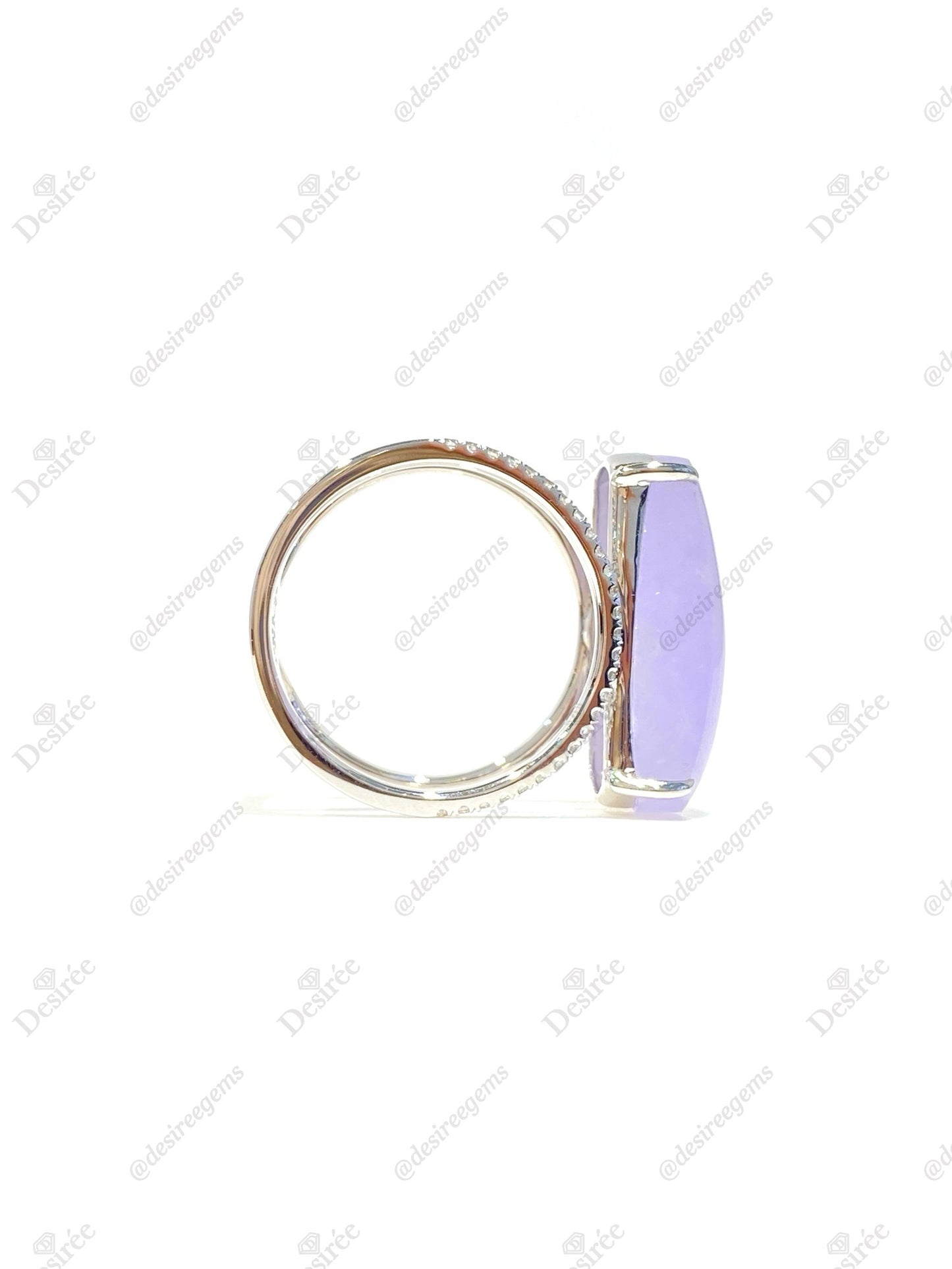 Natural Type A Lavender Jadeite Ring