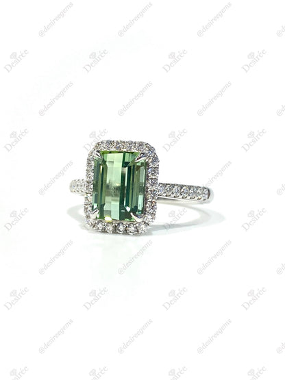 Natural Green Tourmaline 2.1ct Ring