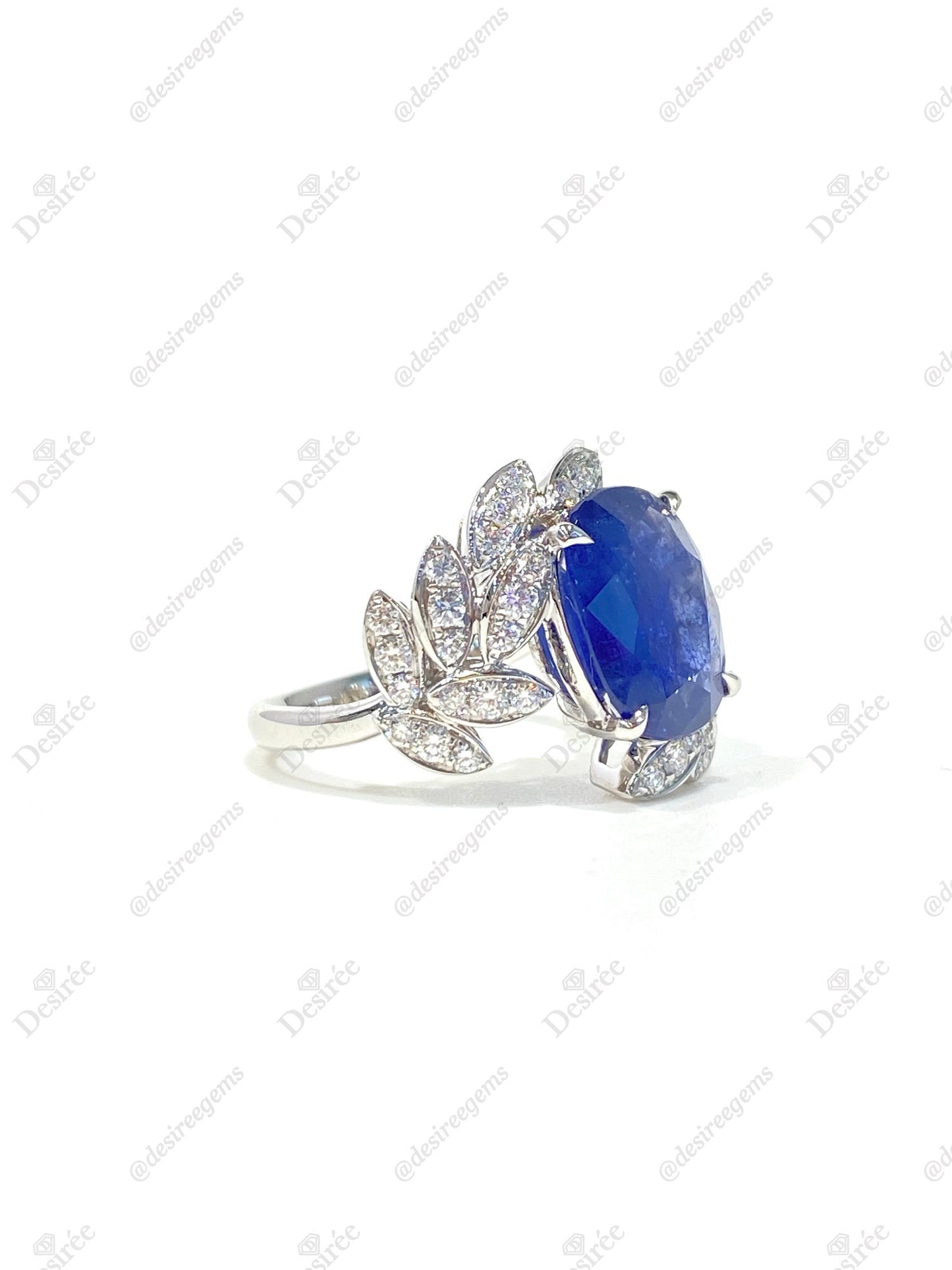 Natural Cornflower Blue Sapphire 5.20ct Ring