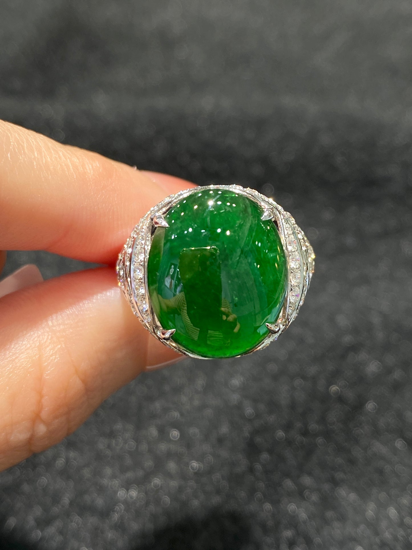 Natural Type A Jadeite Ring