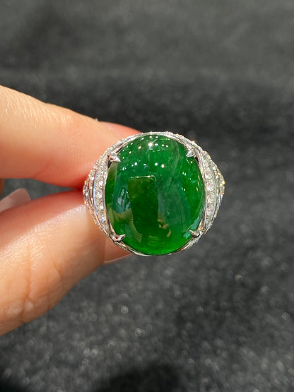 Natural Type A Jadeite Ring
