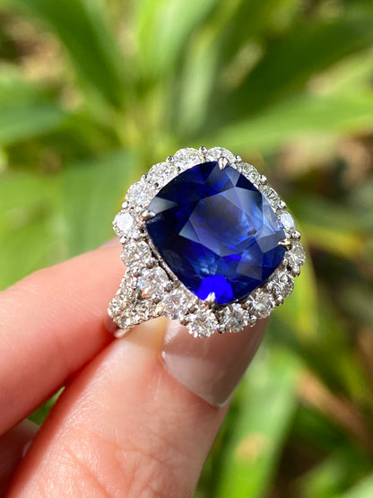 Natural Blue Sapphire 8.30ct Ring