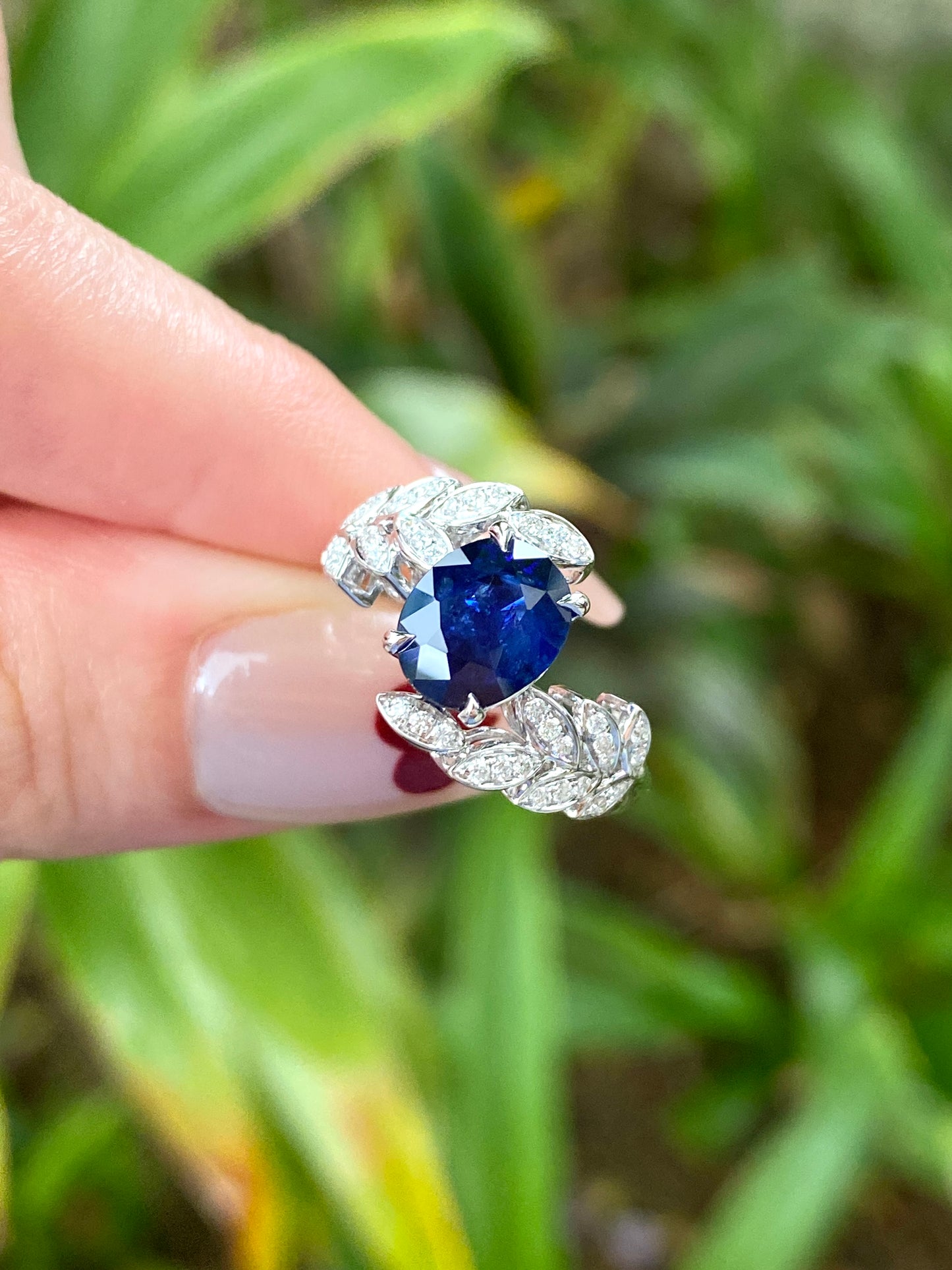 Natural Blue Sapphire 1.96ct Ring